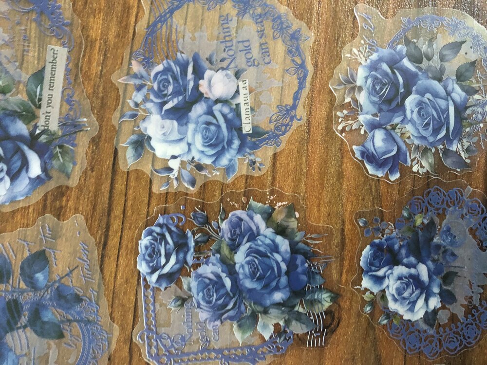 Romantic Blue Lace Pet Stickers
