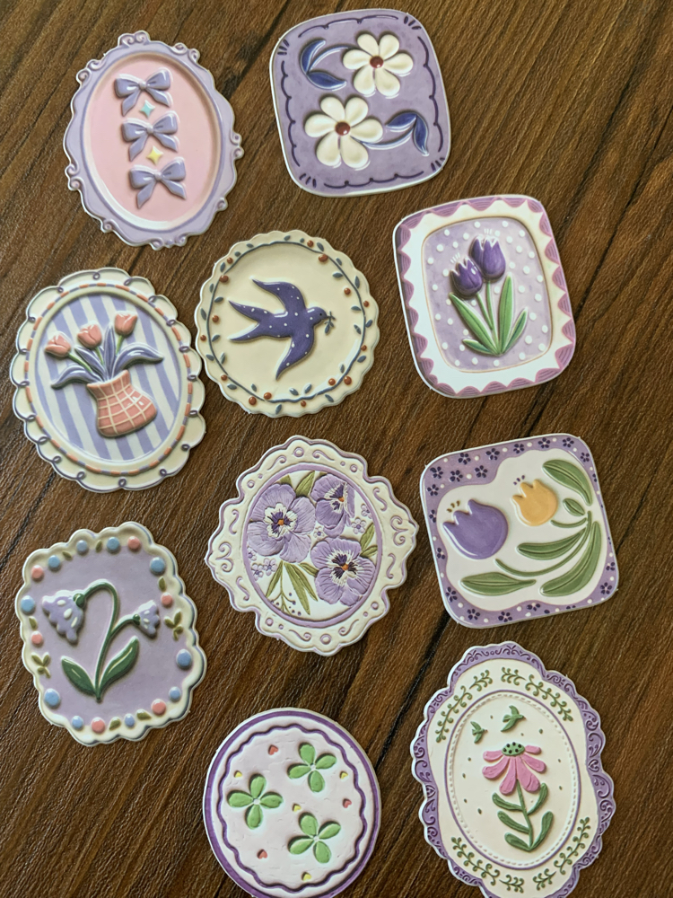 Floral Tags/ Violet 