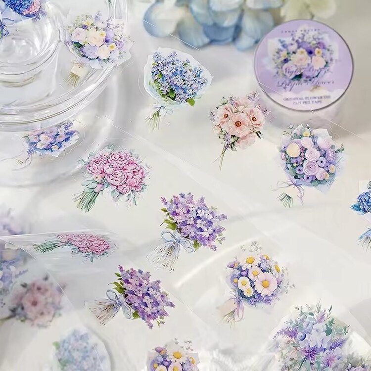 Spring Bouquets Pre-cut Pet Bantlar/1 döngü
