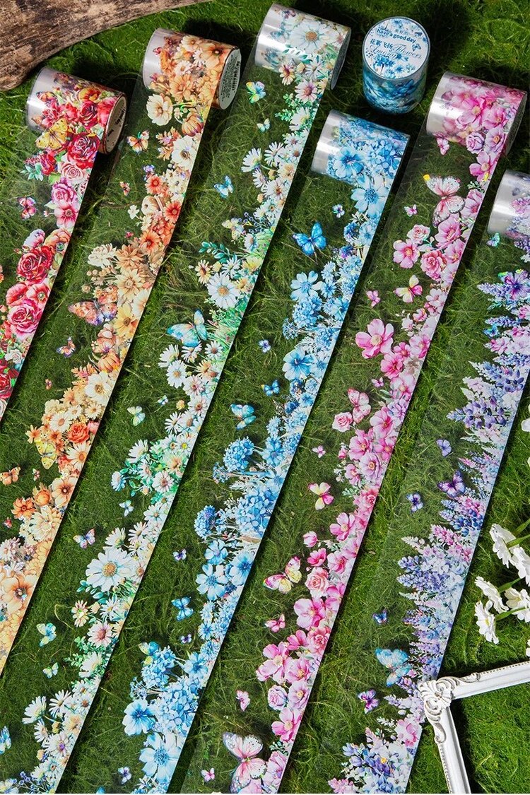 Colourful Floral Dream Washi Bantlar (Bütün Rulo)