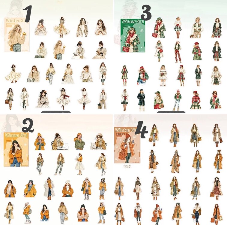 Winter Girl Pet Sticker Packs