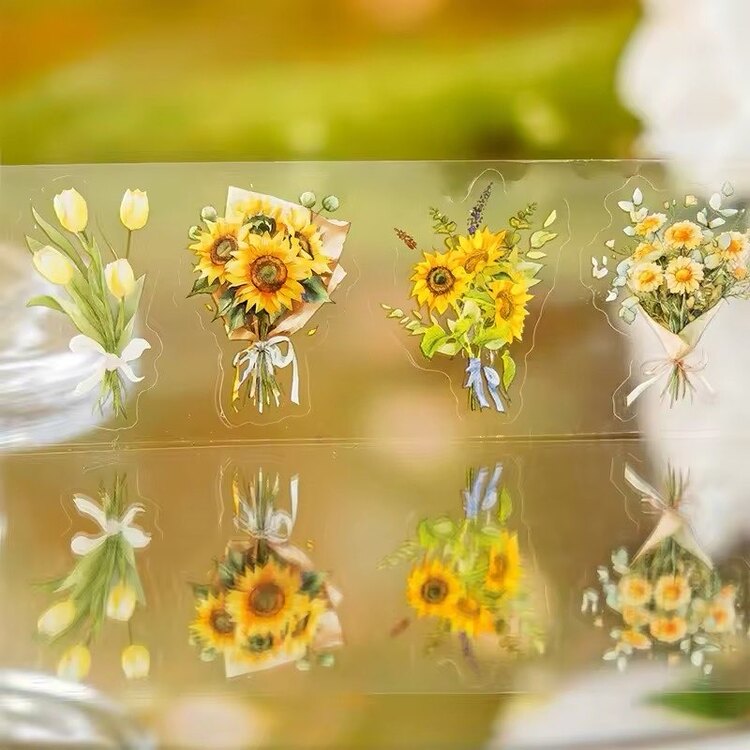 Spring Bouquets Pre-cut Pet Bantlar/1 döngü