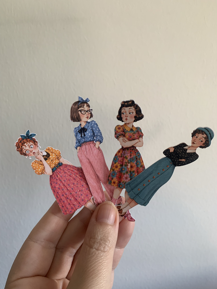 Vintage Dolls Die Cut Seti