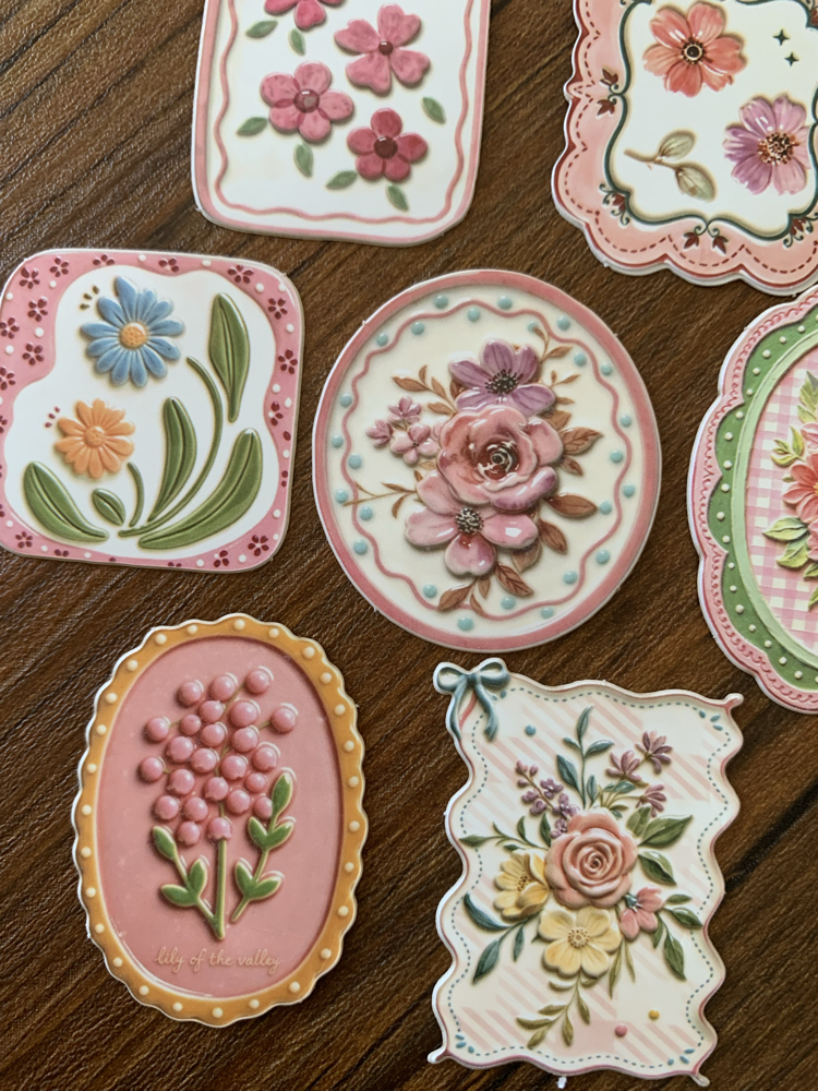 Floral Tags/Pink Stickers