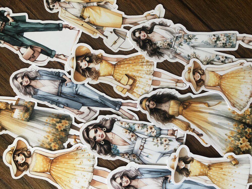 Spring Fashion Girls Sticker Seti | Bullet Journal Malzemeleri