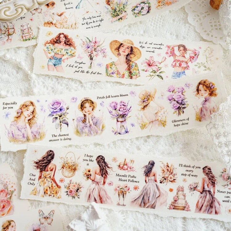Lovely Girls Pet Tapes /1 döngü | Bullet Journal Malzemeleri