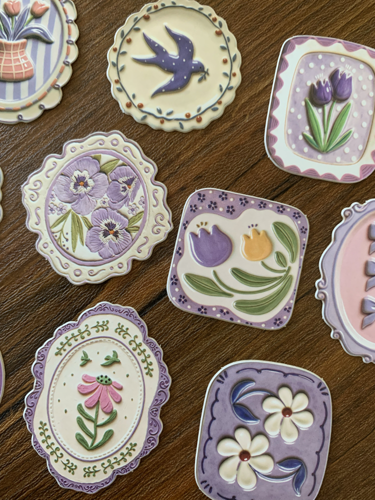 Floral Tags/ Violet 