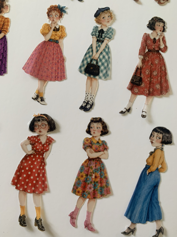 Vintage Dolls Pet Sticker Seti