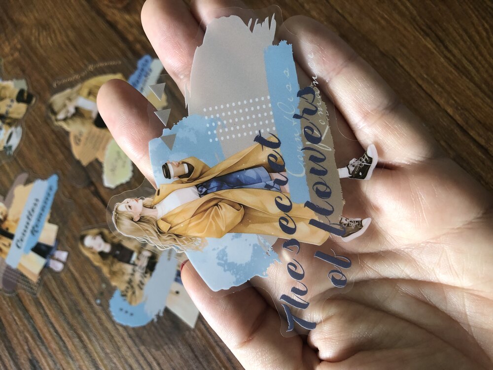 The Secret Of Flowers Pet Stickers/Büyük Boy | Bullet Journal Malzemeleri