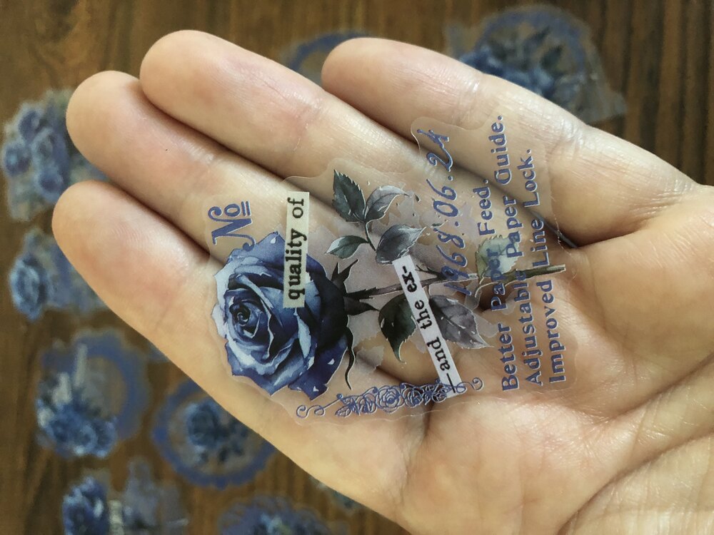 Romantic Blue Lace Pet Stickers