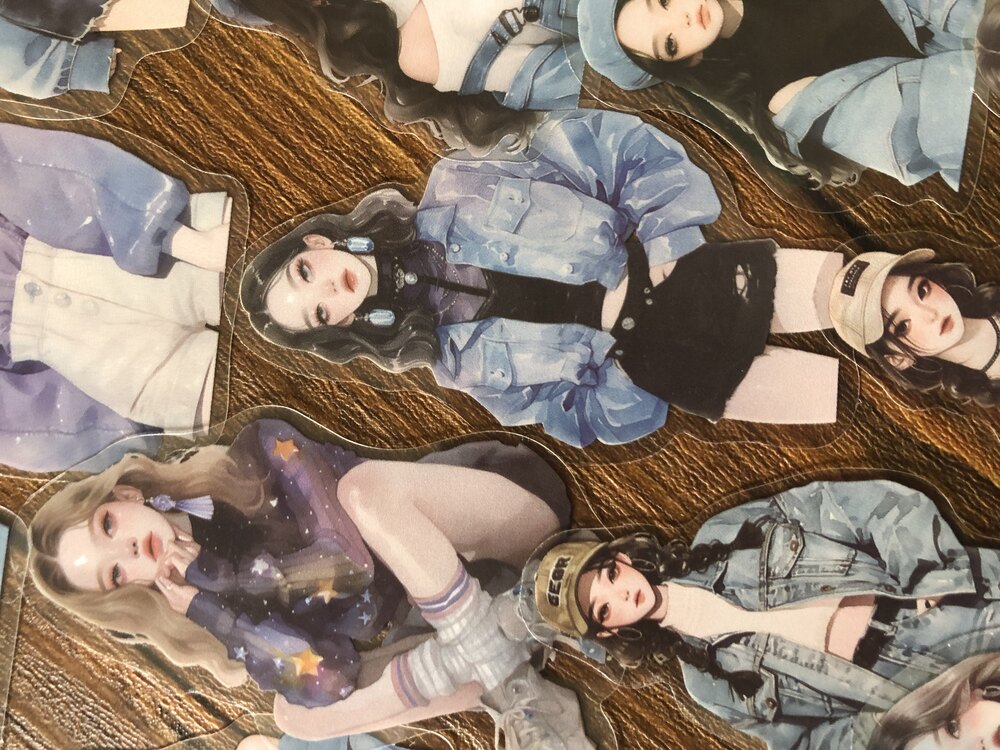 Fashion Denim Girls Pet Stickers | Bullet Journal Malzemeleri