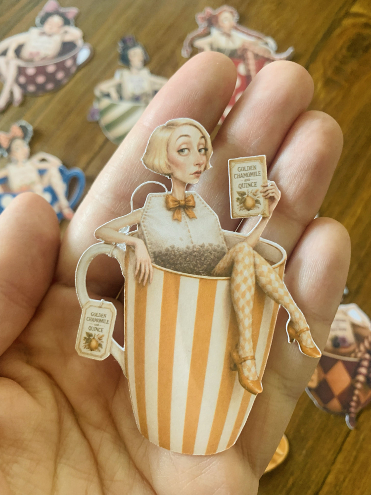 Whimsy Teacup Dolls Die-Cut Seti
