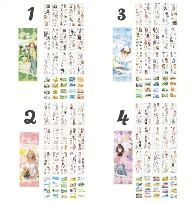 Life İs A Journey Pet Sticker Kitapçıkları | Bullet Journal Malzemeleri