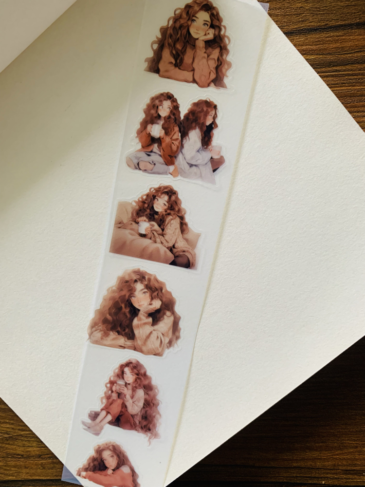 Curly Hair Girls Pet Bant/1 döngü