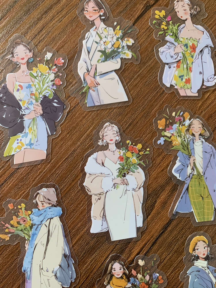 Floral Day Pet Sticker Seti | Bullet Journal Malzemeleri