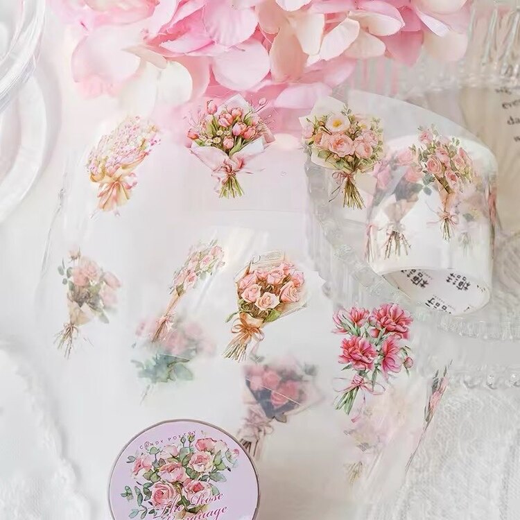 Spring Bouquets Pre-cut Pet Bantlar/1 döngü