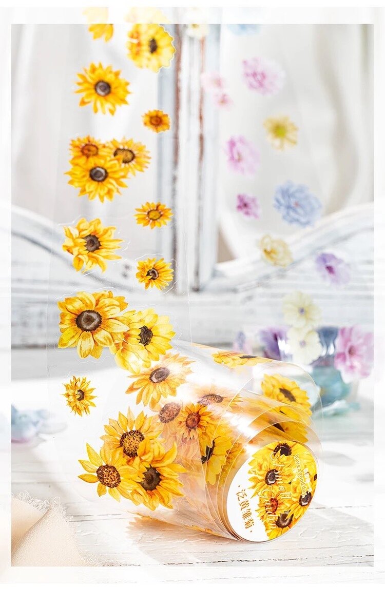 Beautiful Flowers Die-Cut Pet Bantlar/1 döngü