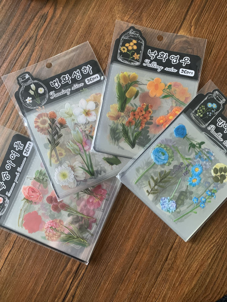 Flowers And Jars Pet Sticker Sheets