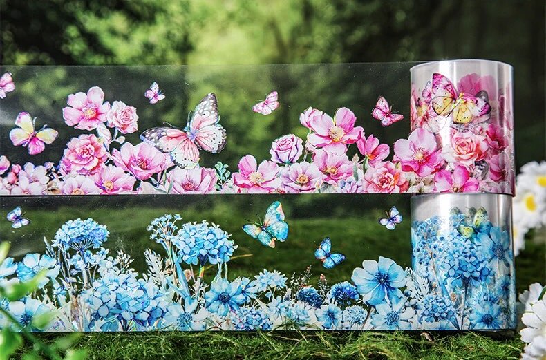 Colourful Floral Dream Washi Bantlar (Bütün Rulo)