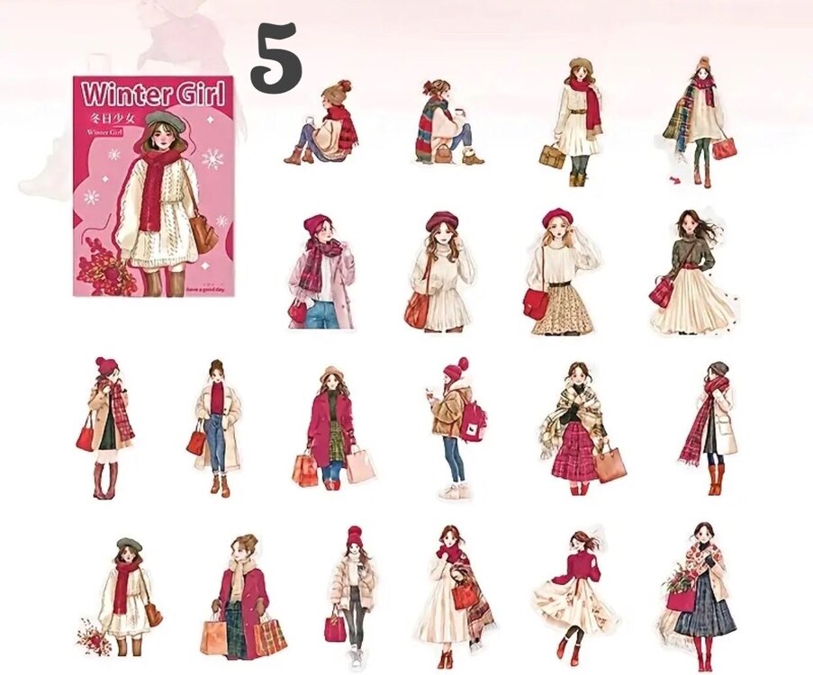 Winter Girl Pet Sticker Packs