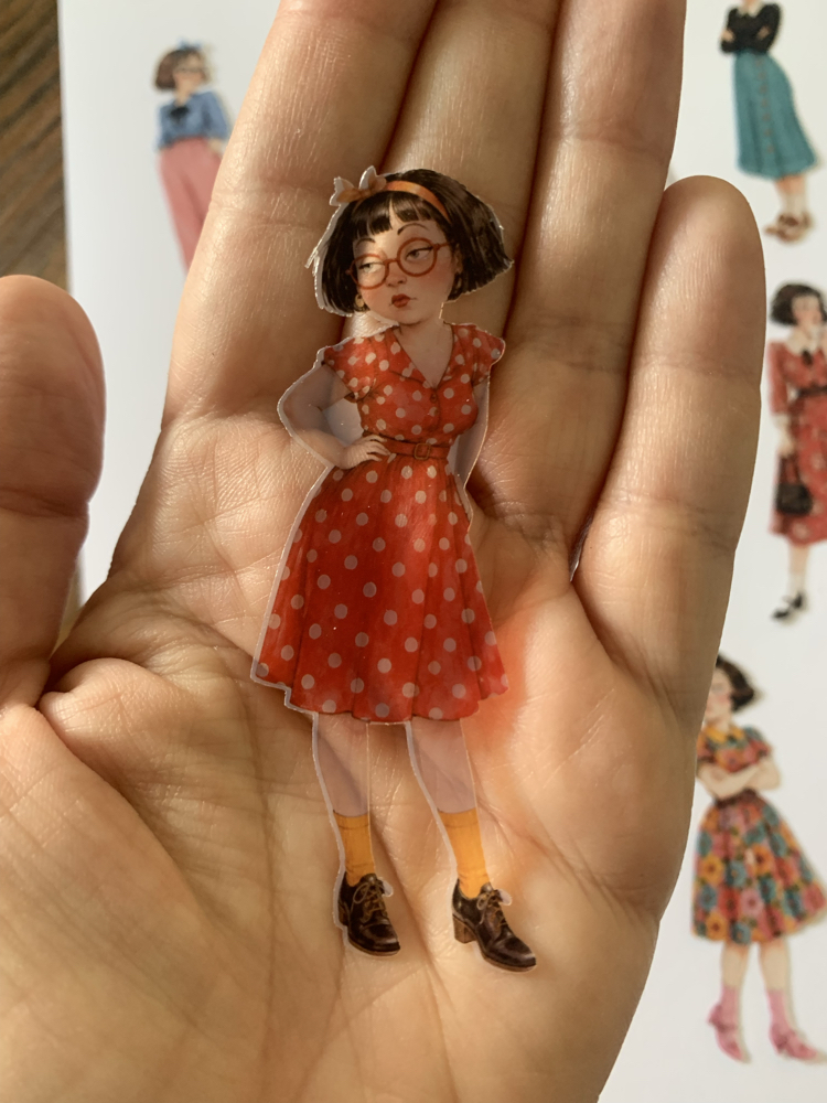 Vintage Dolls Pet Sticker Seti