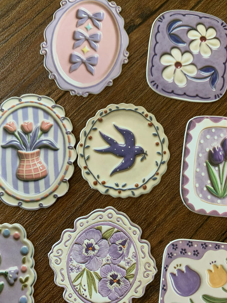 Floral Tags/ Violet 