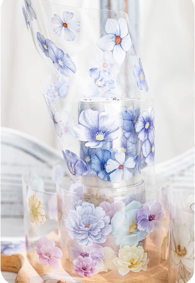 Beautiful Flowers Die-Cut Pet Bantlar/1 döngü