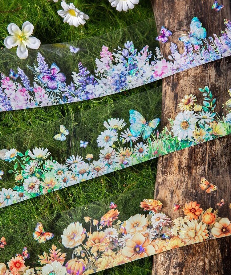 Colourful Floral Dream Washi Bantlar (Bütün Rulo)