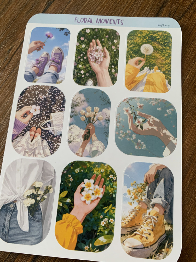 Floral Moments Sayfa Sticker