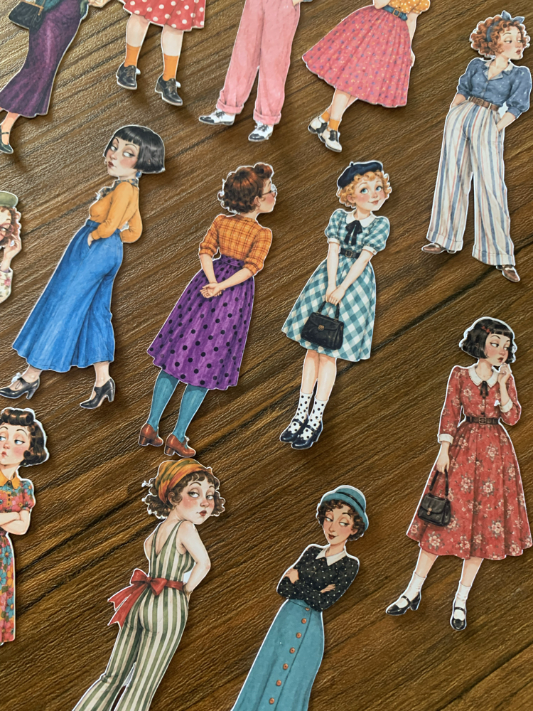 Vintage Dolls Die Cut Seti