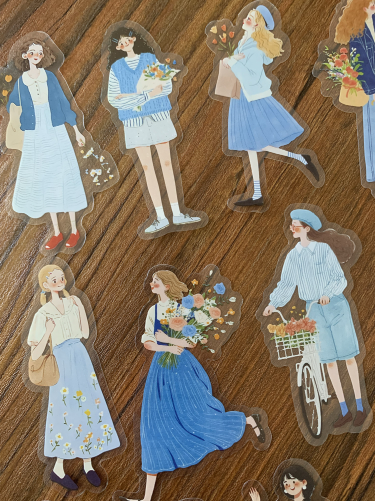 Blue Floral Dream Pet Stickers