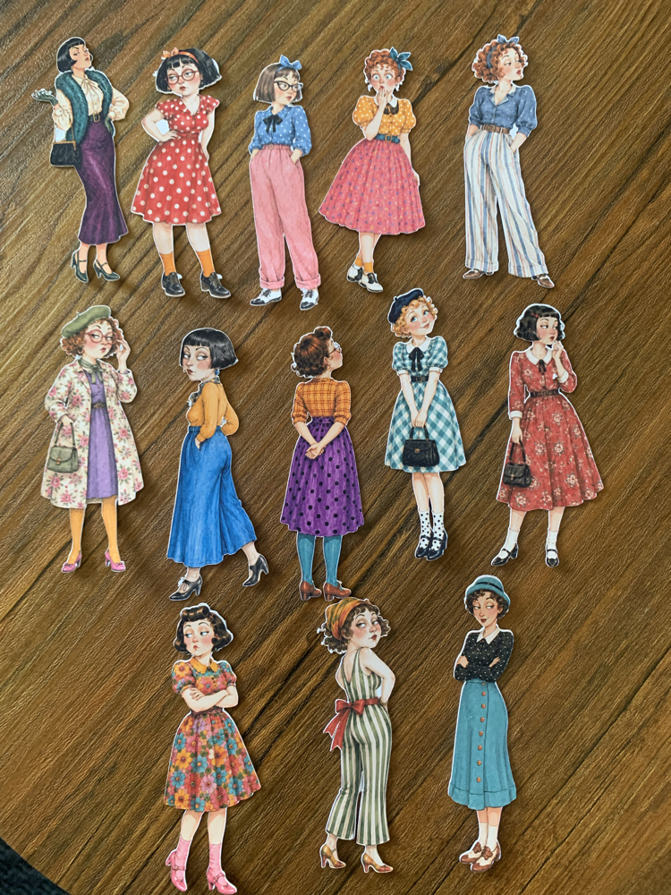 Vintage Dolls Die Cut Seti