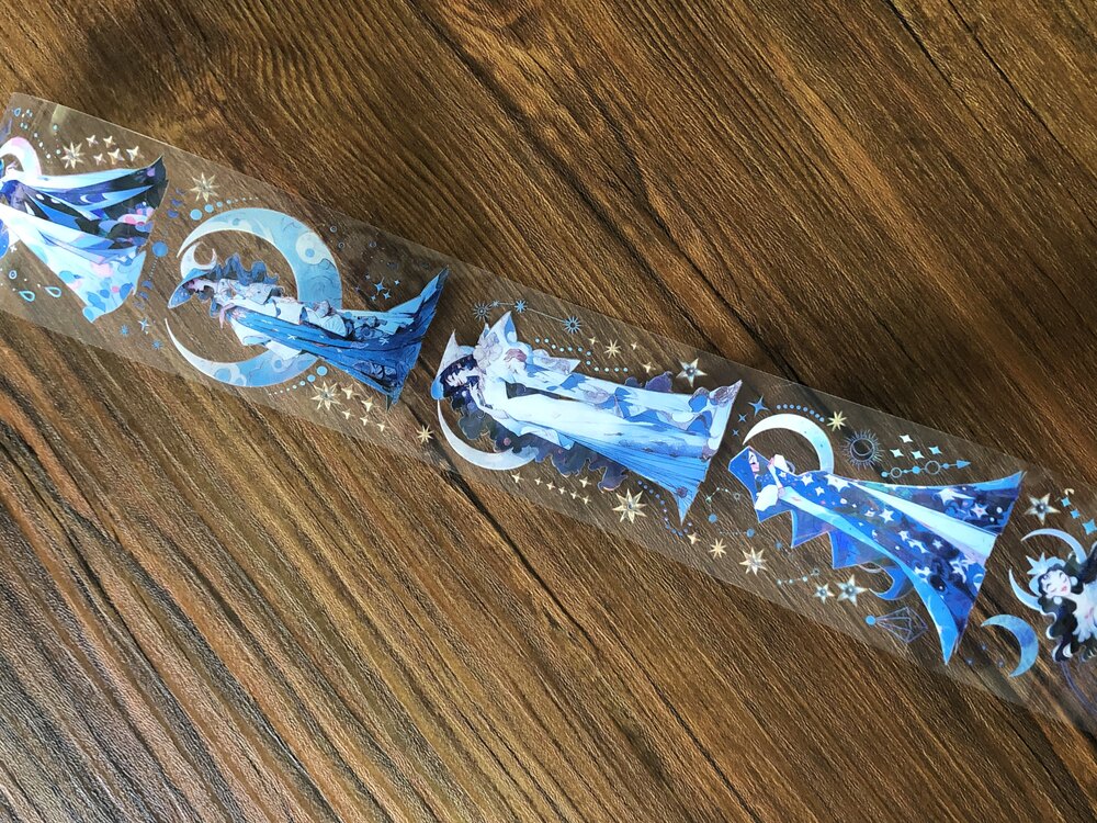 Blue Moon Goddess Holografik Pet Bant/1 döngü