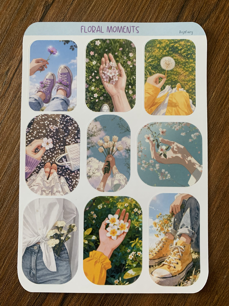 Floral Moments Sayfa Sticker