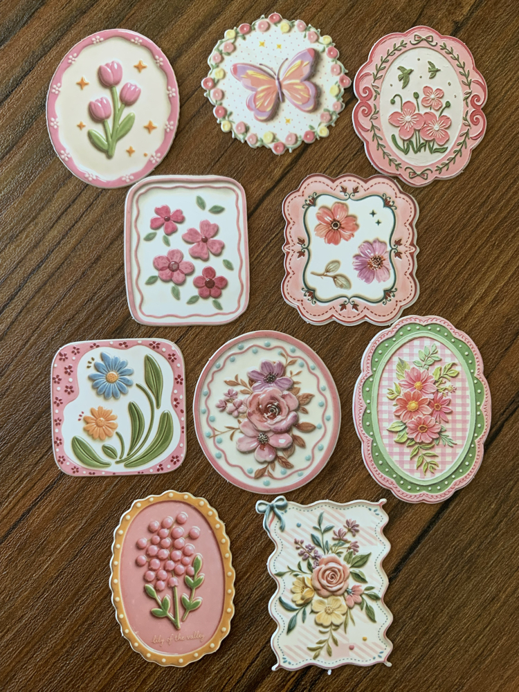 Floral Tags/Pink Stickers