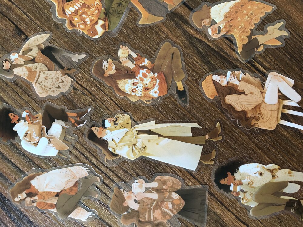 Maillard Girl Pet Sticker Pack