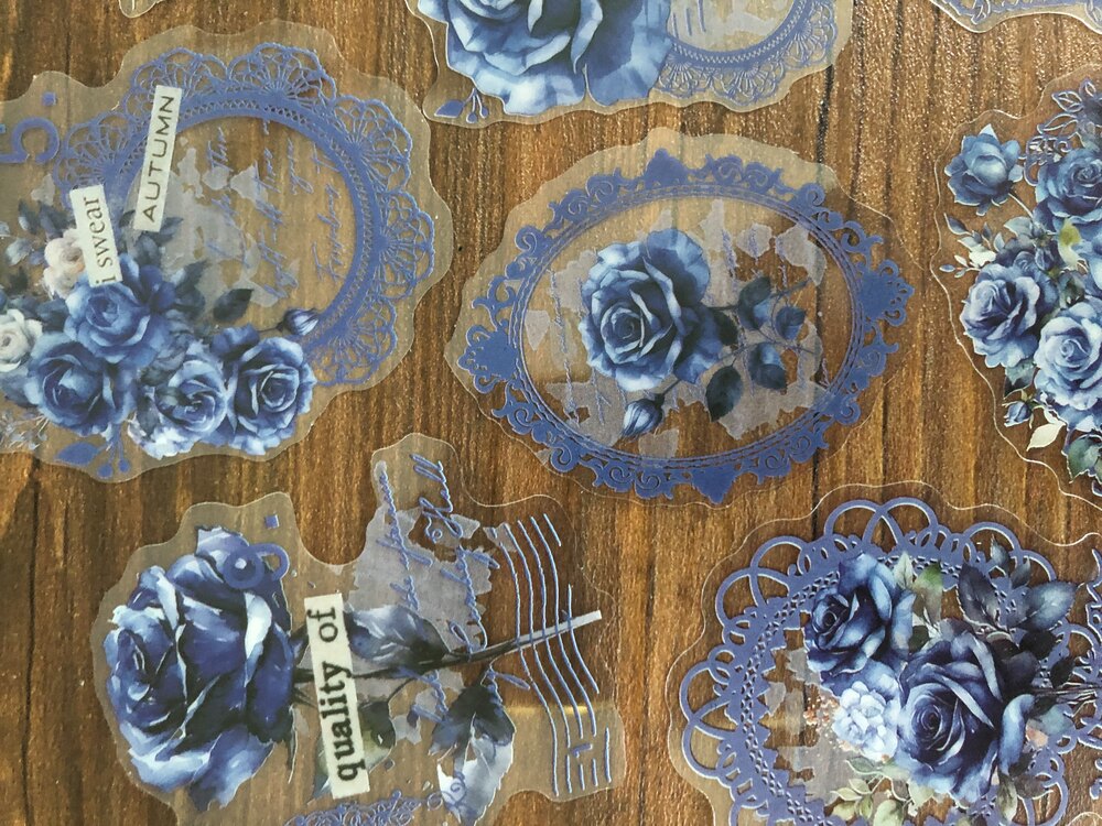 Romantic Blue Lace Pet Stickers