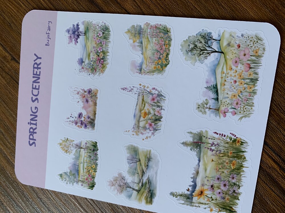 Spring Scenery Sayfa Sticker