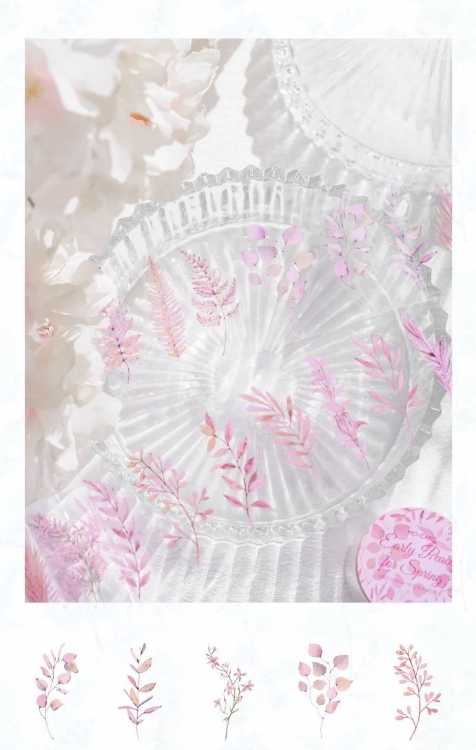 Gentle Flowers Die Cut Pet Tape/1 döngü