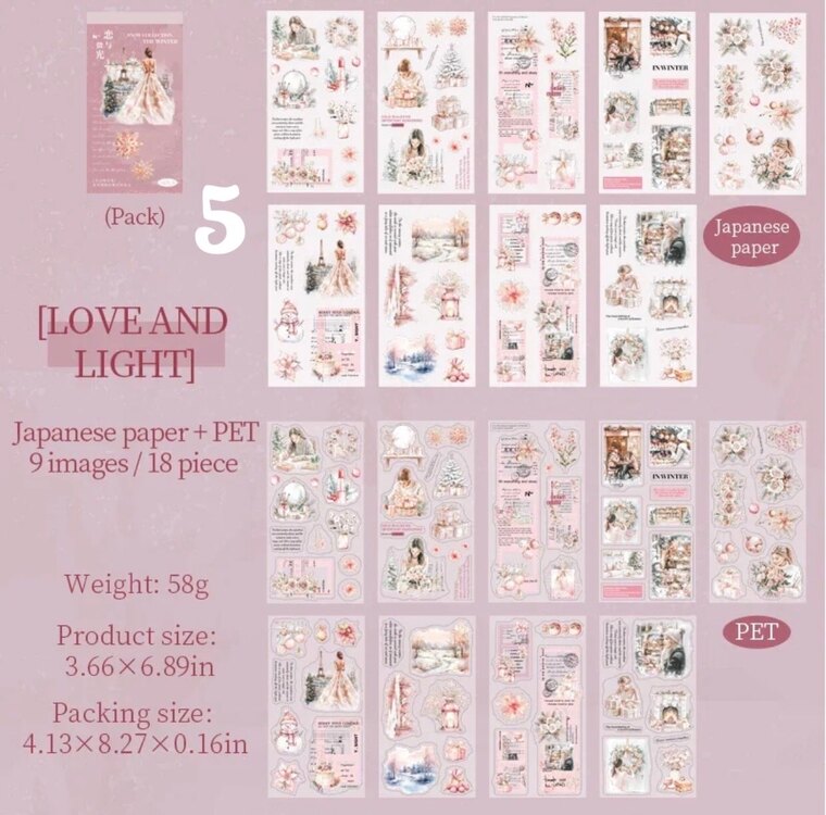 Snowy Dream Pet&Washi Sticker Kitapçıkları