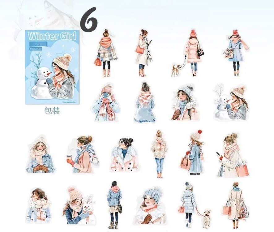 Winter Girl Pet Sticker Packs