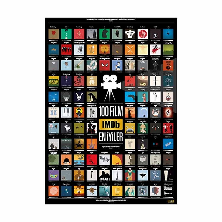 Sevgili ile İzlenecek 100 Film - Aktivite Posteri Kazı Kazan