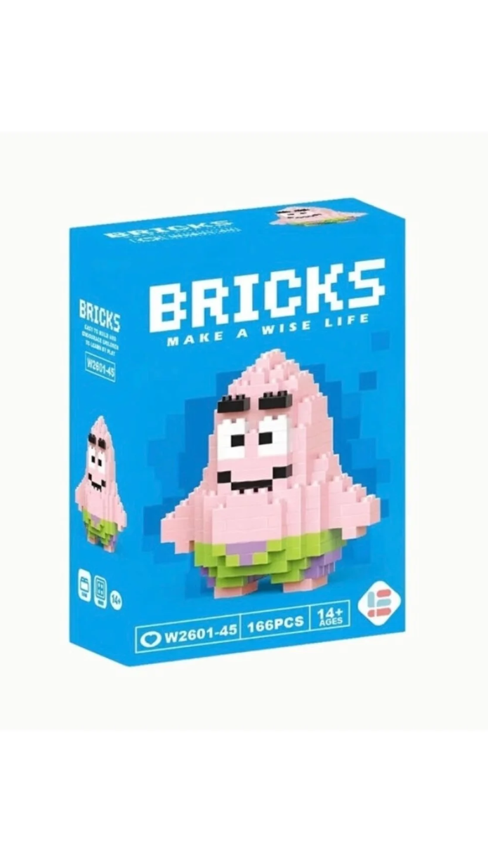 Mini Blok Oyuncak Figür – Patrick Modeli | Mikro Lego Seti 166 Parça
