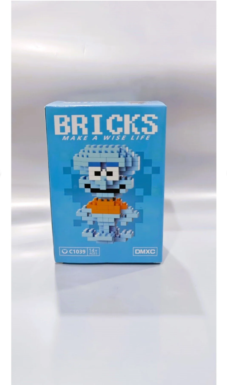 Mini Blok Oyuncak Figür – Squidward Modeli | Koleksiyonluk Mikro Lego Seti