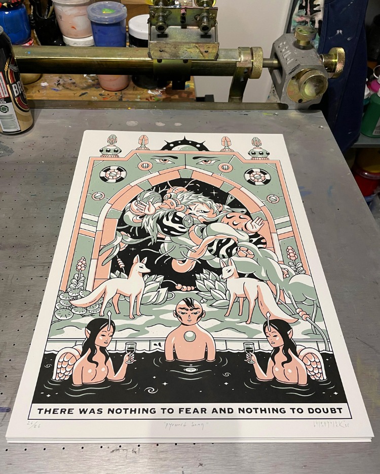 PYRAMID SONG - Serigrafi Baskı