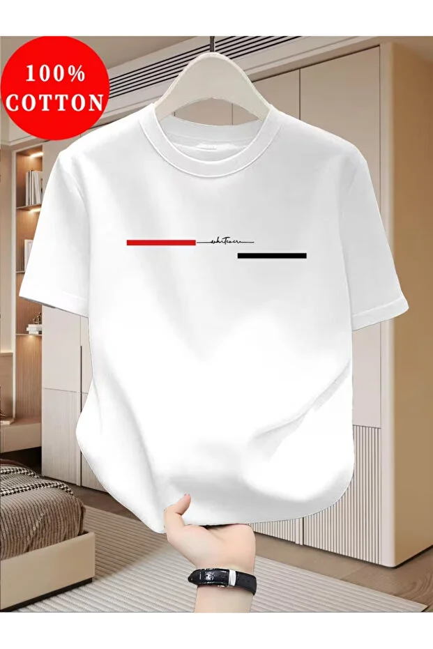 Erkek/ Whatever Baskılı Basic Regular T-shirt