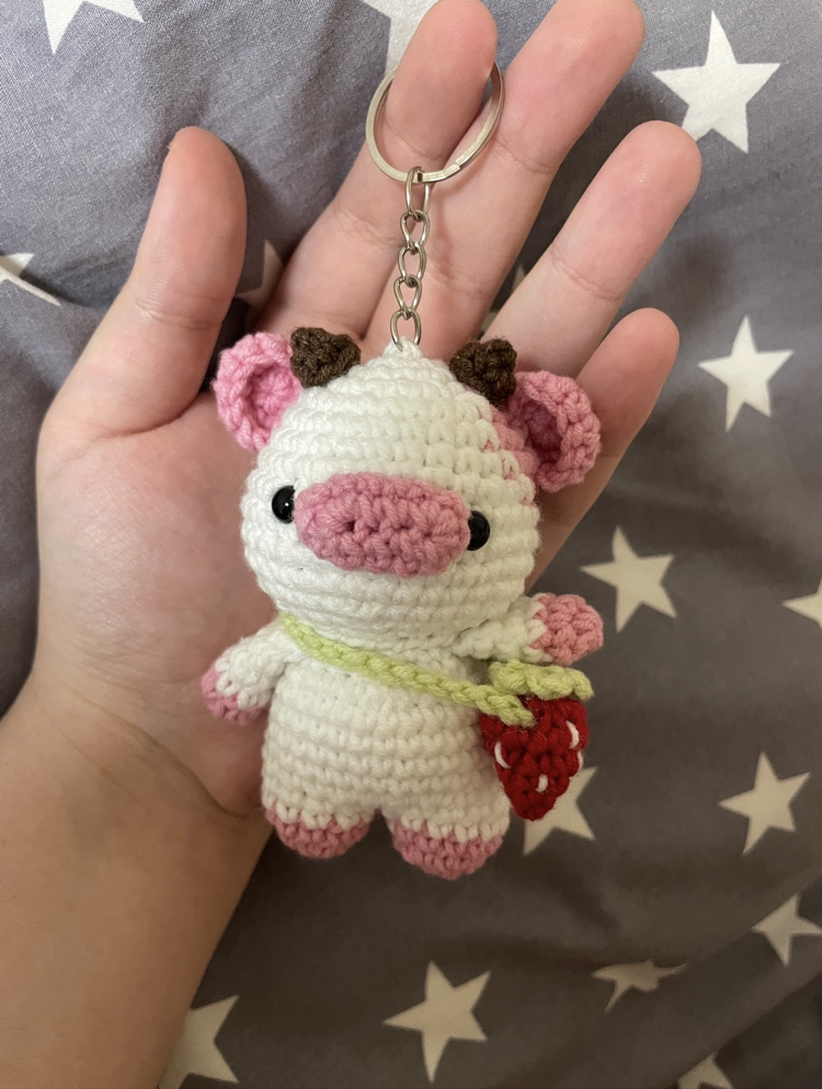 İnek anahtarlık charm