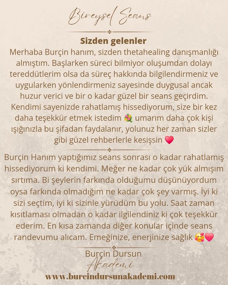 THETAHEALİNG SEANSI