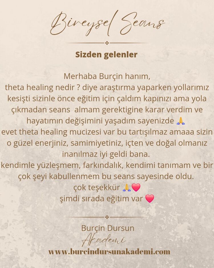 THETAHEALİNG SEANSI