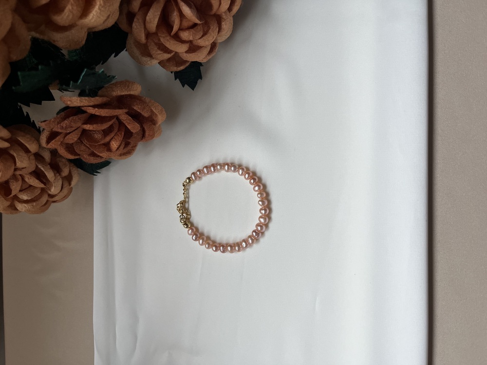 5A++ Peach Pearl Bracelet